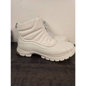 Sperry Duck Boots Float Zip Seacycled Ivory Women's Size 7